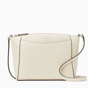 New Kate Spade Monica Pebbled Leather Crossbody Buttermilk Glaze